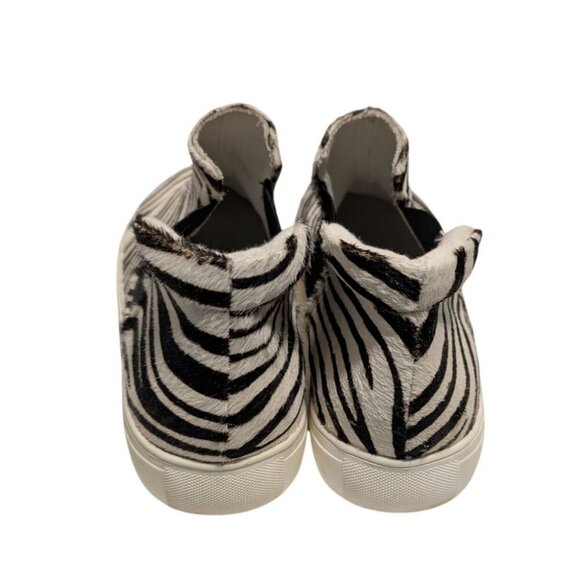Coconuts Matisse Women's Harlan Zebra Slip-On Sneakers Size 10 Leather Calf Hair - Picture 4 of 9